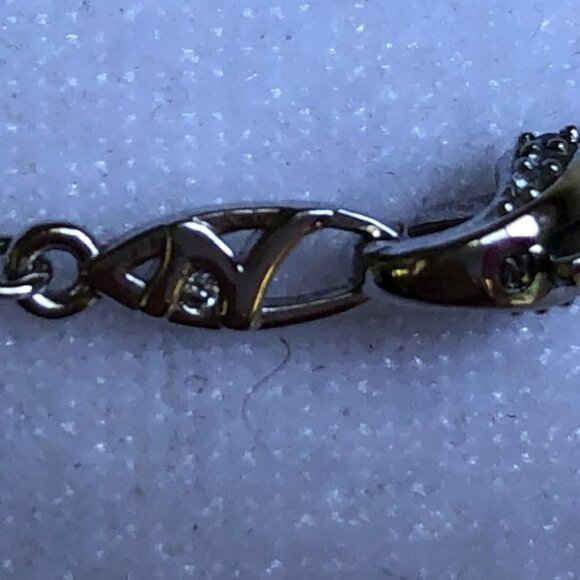 N Hallmark Silver CZ Teardrop Cluster Infinity Necklace - Picture 11 of 16